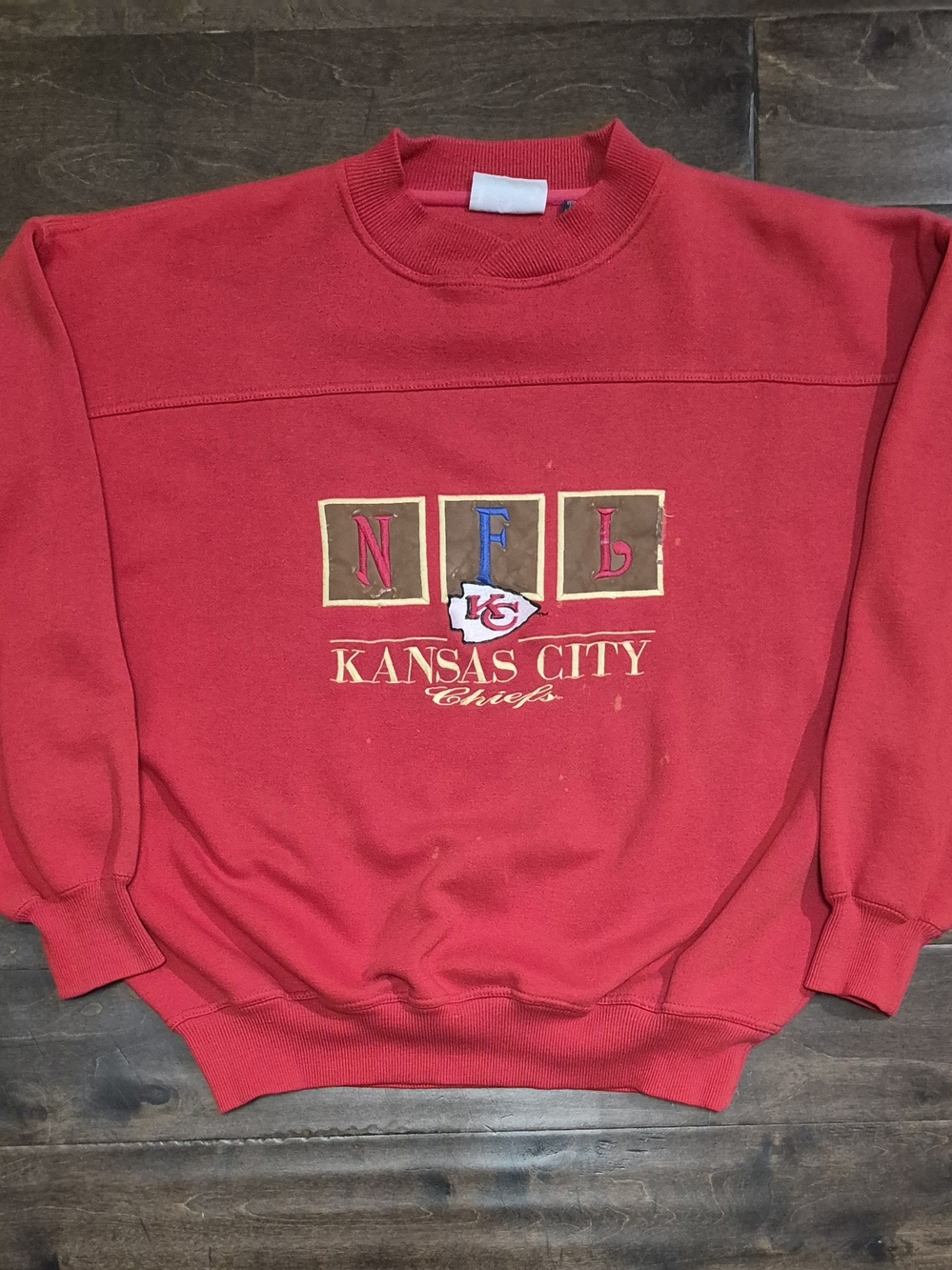 Kansas City Chiefs Red NFL Crewneck Sweater